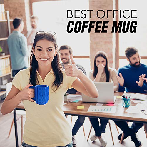 TOYAMBA Build-on Brick Mug 16oz BPA-Free with Building Bricks – Creative DIY Cup for Kids and Adults