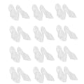 TOYANDONA 30 Pairs Clear Plastic Doll Shoes – Mini High Heels for Dress-Up and Dollhouse Play
