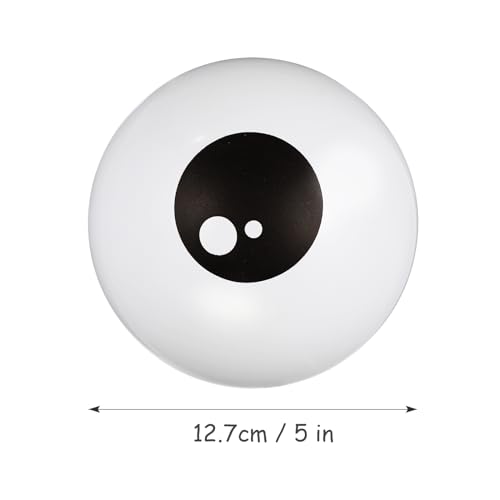 TOYANDONA 5-Inch Halloween Eyeball Balloons – Spooky Latex Party Decorations (12.7 cm, White)