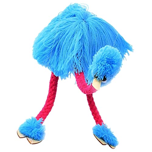 TOYANDONA Ostrich Marionette Puppet – Soft Sky-Blue String Puppet for Pretend Play and Fine Motor Skills