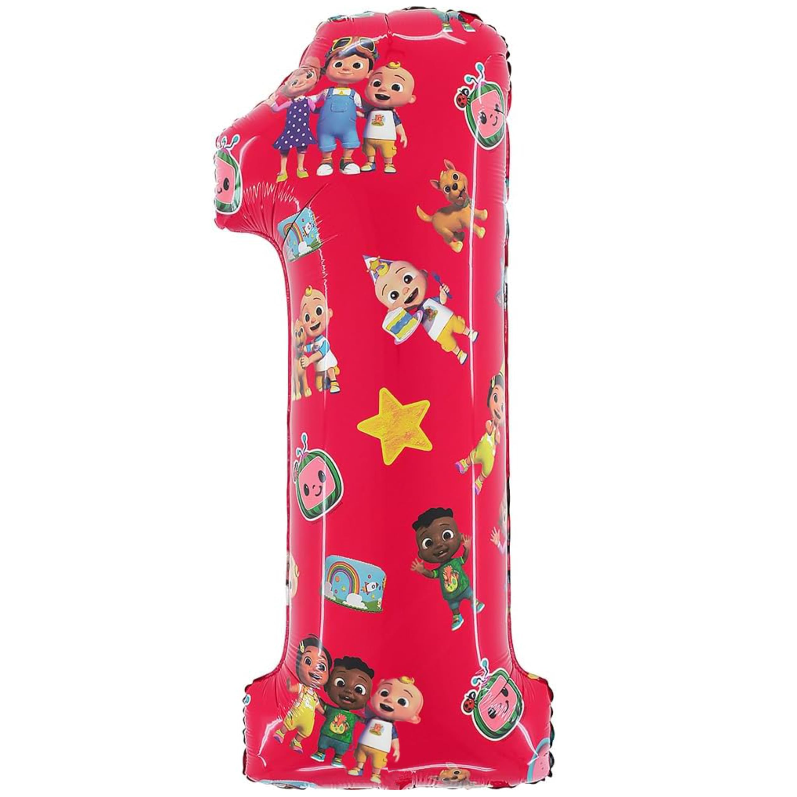 Toyland 27-Inch Cocomelon Number Foil Balloon - Kids Party Decoration - Numbers 1 & 2