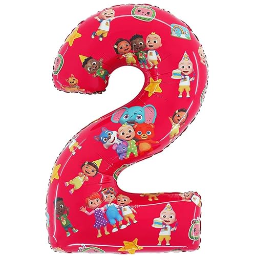Toyland 27-Inch Cocomelon Number Foil Balloon – Party Decoration for Kids (Numbers 1 & 2)