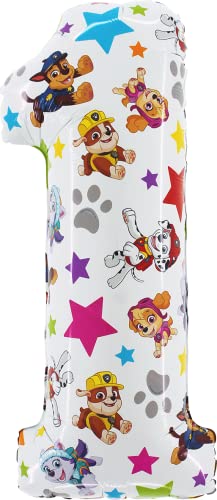 Toyland Paw Patrol 26-Inch Foil Balloon – Number 1 for Birthday Parties