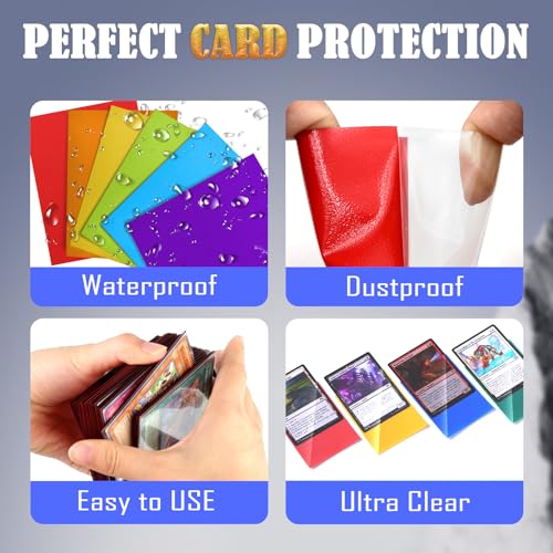 toyopeny Matte Card Sleeves (612 Pack) – 6 Colors, 66x91mm, Acid-Free for TCG, Sports & Magic