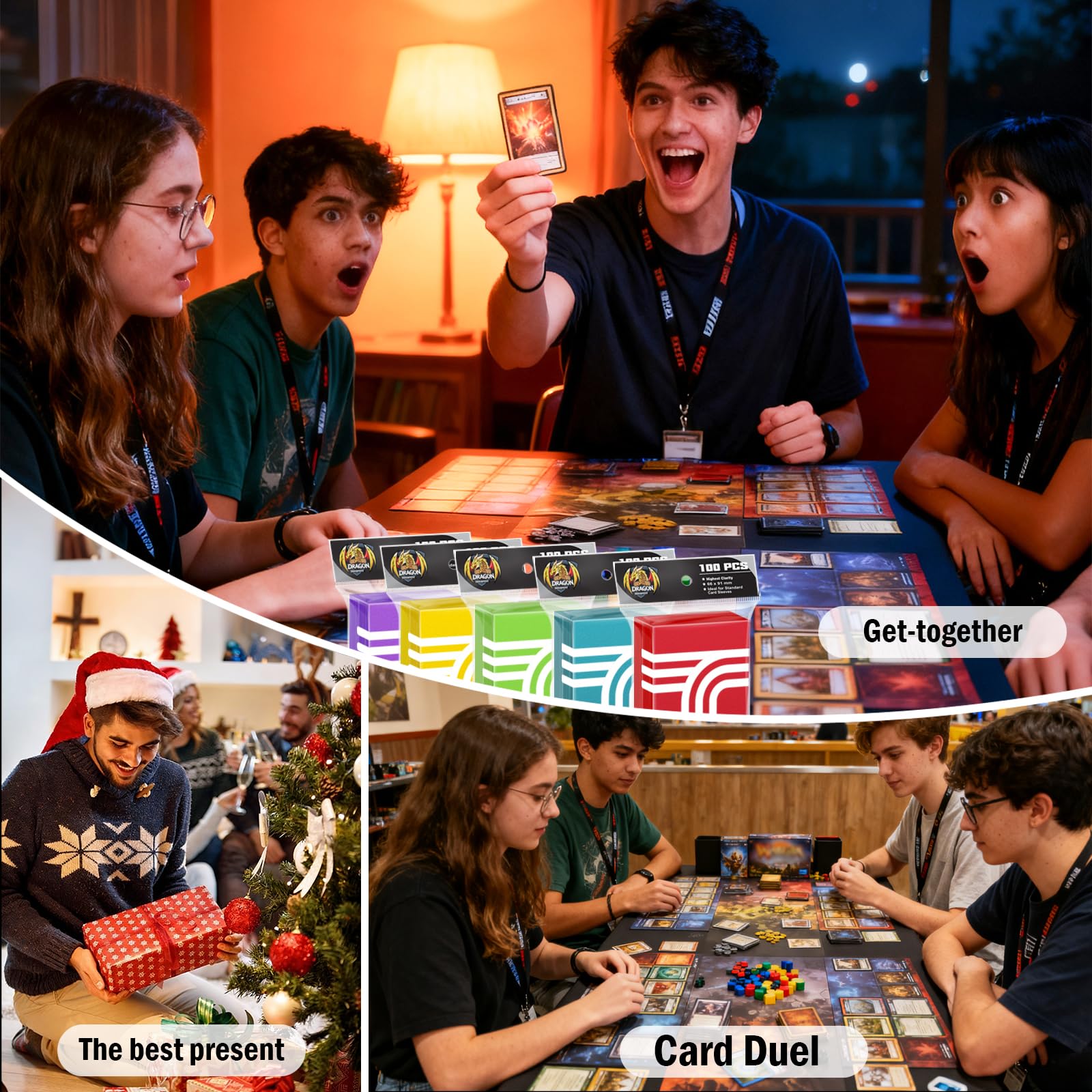 toyopeny Matte Card Sleeves (612 Pack) – 6 Colors, 66x91mm, Acid-Free for TCG, Sports & Magic