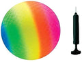 Toys+ 8.5 Inch Playground Ball - Rainbow Ball with Pump - Deflated - Outdoor Play