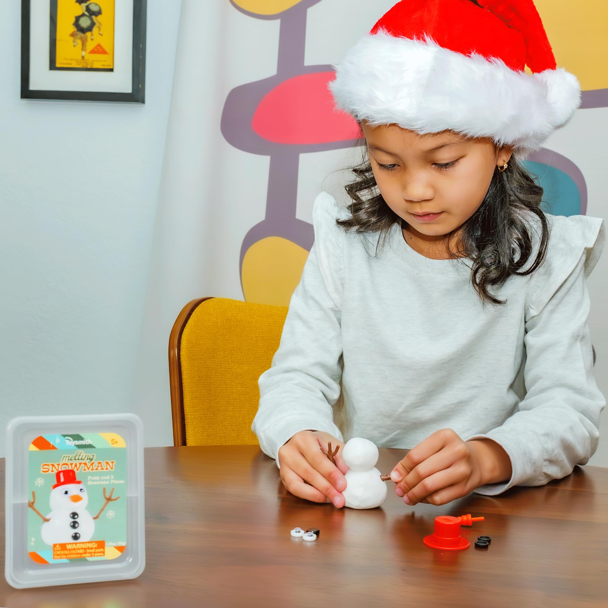 Toysmith Melting Snowman – Reusable Putty Kit with Accessories – Build, Melt, and Rebuild Again and Again