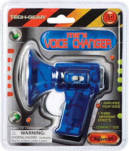 Toysmith Mini Voice Changer: 3 Silly Effects, LED Lights, Amplifies Voice – Fun Megaphone Toy for Kids Ages 5+ (Battery Included, Colors May Vary)