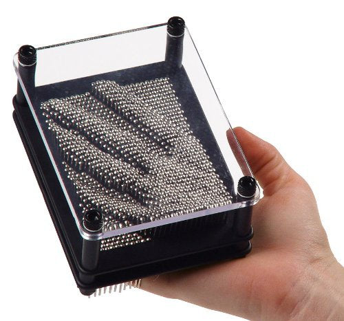 Toysmith Pin Art – 3D Fidget Desk Toy, Black Frame, 3.75 x 5 Inches