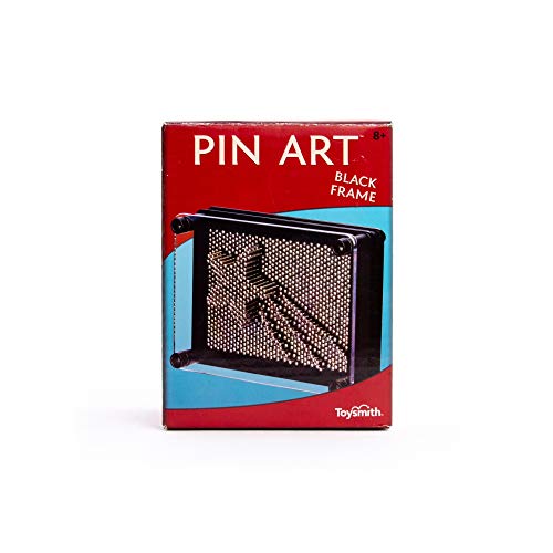 Toysmith Pin Art – 3D Fidget Desk Toy, Black Frame, 3.75 x 5 Inches