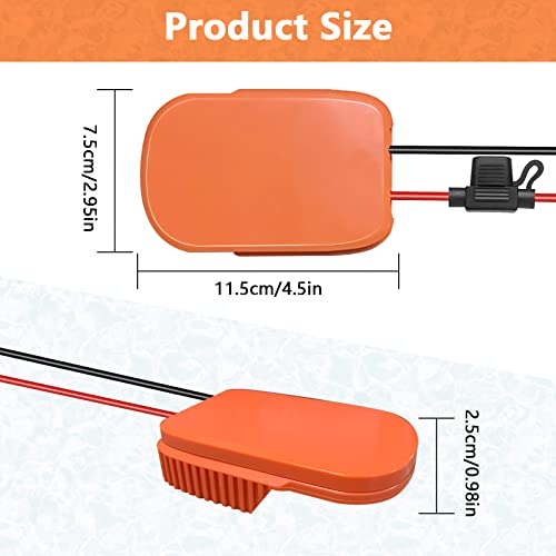 TPDL Power Wheel DIY Adapter for Ridgid AEG 18V Battery - 14AWG Wire with 30A Fuse & Terminals