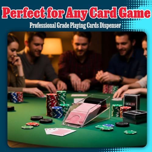 Trademark Poker 6 Deck Acrylic Blackjack Dealing Shoe with Steel Roller