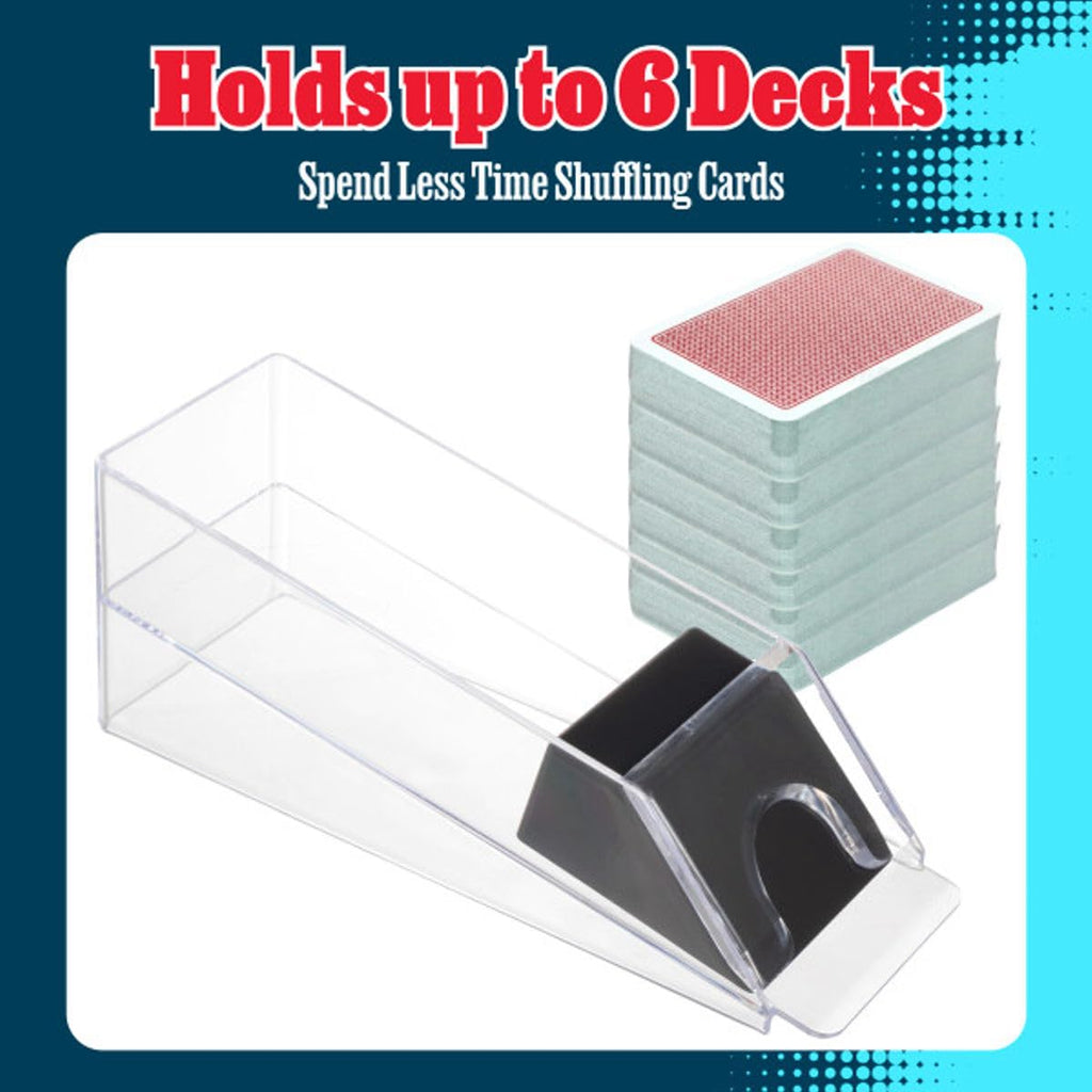 Trademark Poker 6 Deck Acrylic Blackjack Dealing Shoe with Steel Roller