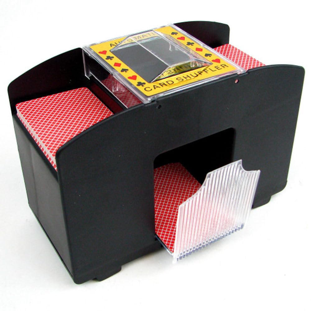 Trademark Poker Automatic Card Shuffler – 4-Deck Battery-Operated Playing Card Dispenser for Game Night and Casino
