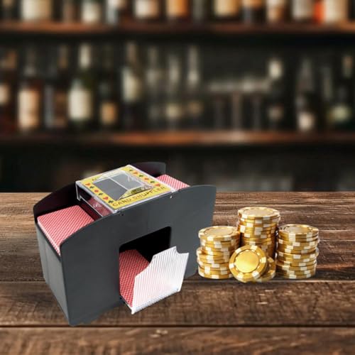Trademark Poker Automatic Card Shuffler – 4-Deck Battery-Operated Playing Card Dispenser for Game Night and Casino
