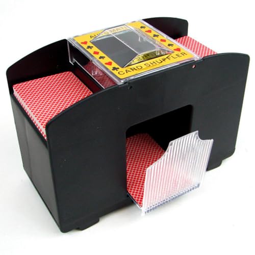 Trademark Poker Automatic Card Shuffler – 4-Deck Battery-Operated Playing Card Dispenser for Game Night and Casino