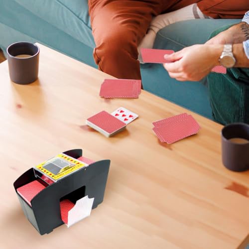Trademark Poker Automatic Card Shuffler – 4-Deck Battery-Operated Playing Card Dispenser for Game Night and Casino