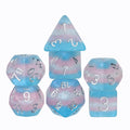 Trans-Pride Polyhedral DND Dice Set – 7 Resin Dice with Matte Finish for RPGs