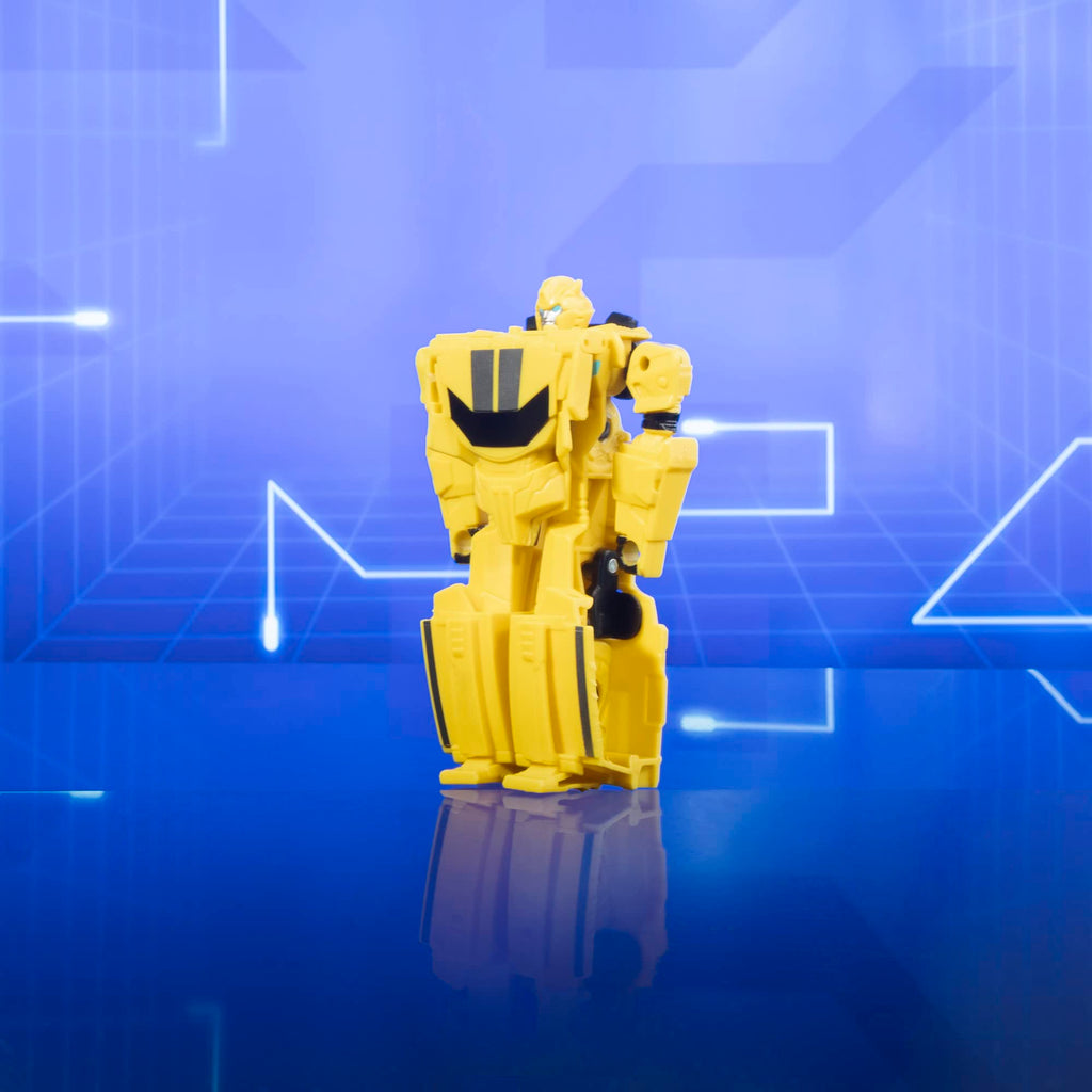 Transformers EarthSpark 1-Step Flip Changer Bumblebee 4-Inch Action Figure - Robot to Sports Car in One Flip