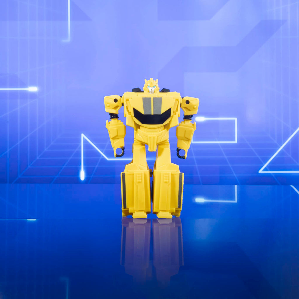 Transformers EarthSpark 1-Step Flip Changer Bumblebee 4-Inch Action Figure - Robot to Sports Car in One Flip