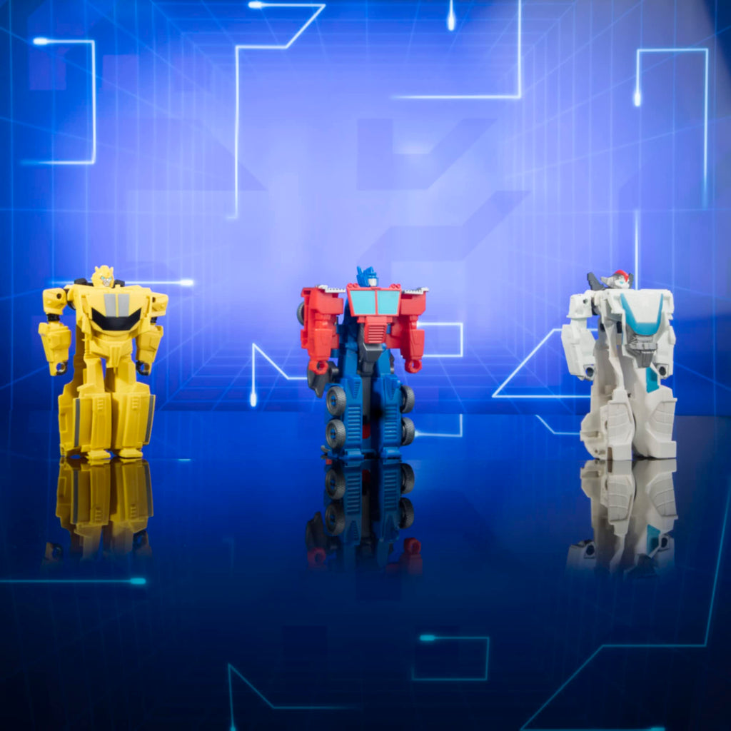 Transformers EarthSpark 1-Step Flip Changer Bumblebee 4-Inch Action Figure - Robot to Sports Car in One Flip