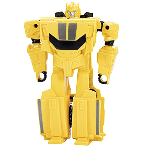 Transformers EarthSpark 1-Step Flip Changer Bumblebee 4-Inch Action Figure - Robot to Sports Car in One Flip