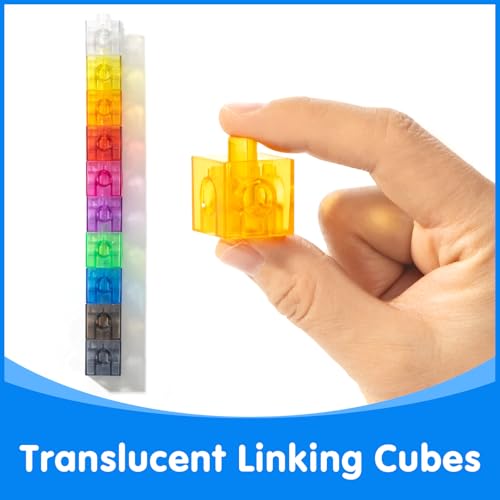 Translucent Linking Cubes – Odoorgames Light Table Manipulatives for Early Math and Creative Play