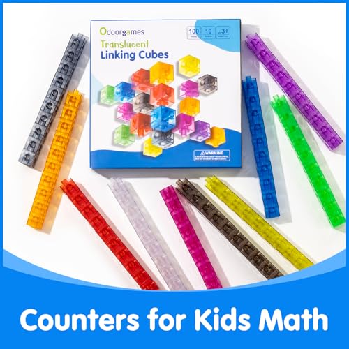 Translucent Linking Cubes – Odoorgames Light Table Manipulatives for Early Math and Creative Play