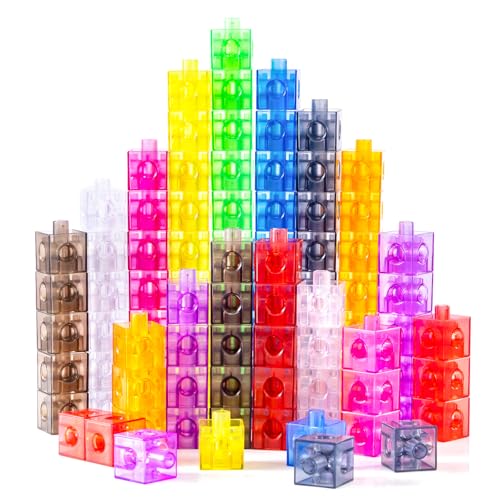 Translucent Linking Cubes – Odoorgames Light Table Manipulatives for Early Math and Creative Play