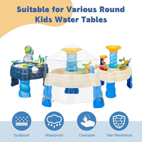 Transparent Water Table Cover for Step2 Splash Pond – Adjustable Drawstring with Buckles
