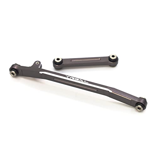 Treal 7075 Aluminum Steering Linkage Set for Axial SCX24 1/24 RC Crawler - Grey V2