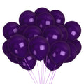 Treasures Gifted 36-Pack 12-Inch Matte Purple Latex Balloons with Ribbon for Birthday, Mardi Gras, and Wedding Decorations
