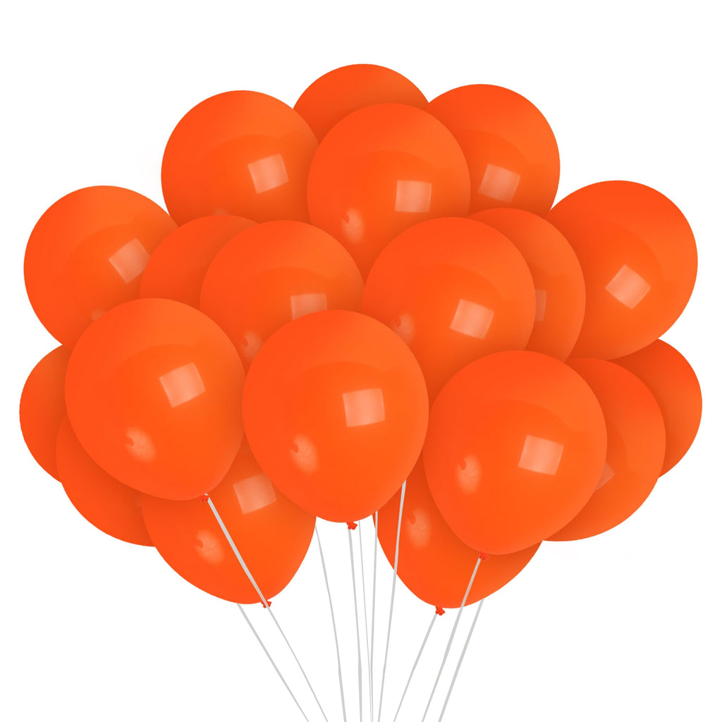 Treasures Gifted 36-Pack Matte Orange Latex Balloons – 12 Inch with Ribbon