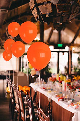 Treasures Gifted 36-Pack Matte Orange Latex Balloons – 12 Inch with Ribbon