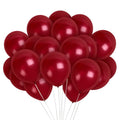 Treasures Gifted 36-Pack Metallic Burgundy Balloons 12 Inch – Includes Ribbon, Thicker Latex