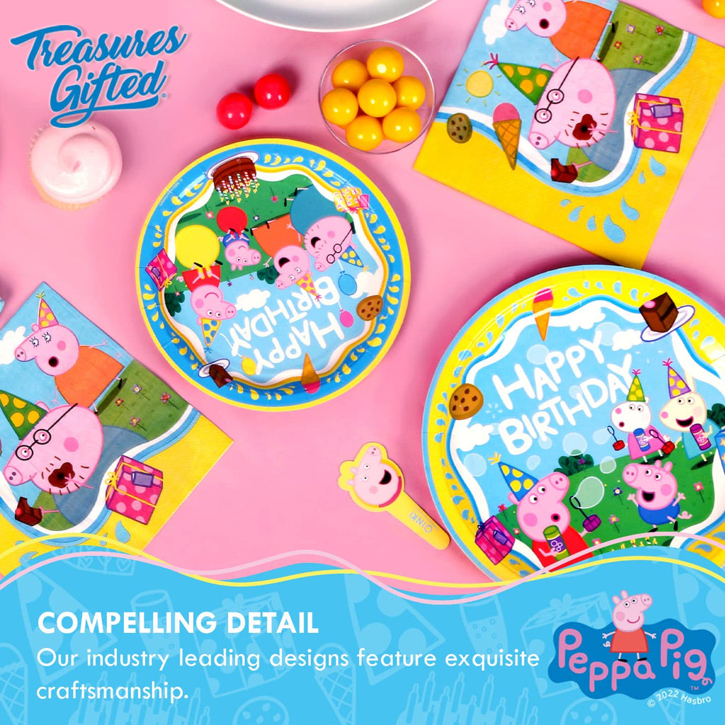 Treasures Gifted Peppa Pig Birthday Tablecloth - Large 54x108 Inch Plastic Party Table Cover