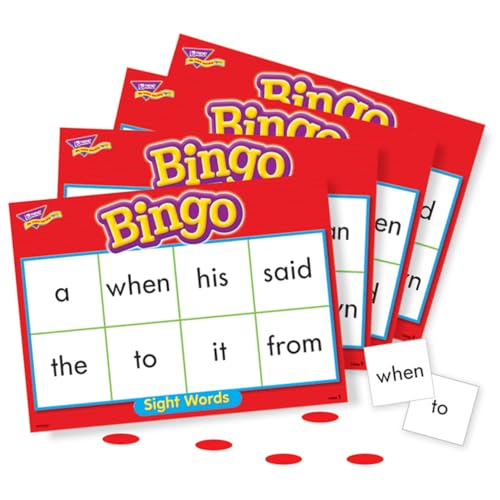 TREND Sight Words Level 1 Bingo Game – 36 Cards, 264 Chips, 6 Ways to Play, Ages 5+