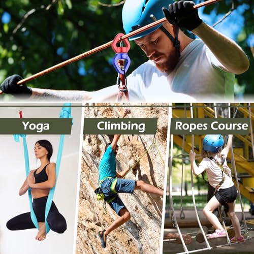 TRIWONDER 30kN Micro Rotator Swing Swivel – 7075 Aluminum Alloy, Sealed Ball Bearing, 360° Rotation for Tree Swings, Hammocks, Climbing, and Aerial Dance
