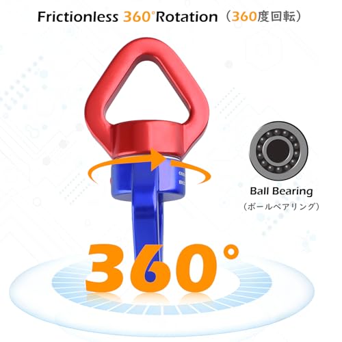 TRIWONDER 30kN Micro Rotator Swing Swivel – 7075 Aluminum Alloy, Sealed Ball Bearing, 360° Rotation for Tree Swings, Hammocks, Climbing, and Aerial Dance