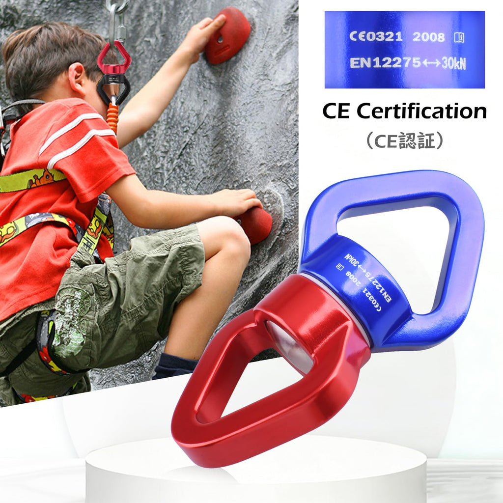 TRIWONDER 30kN Micro Rotator Swing Swivel – 7075 Aluminum Alloy, Sealed Ball Bearing, 360° Rotation for Tree Swings, Hammocks, Climbing, and Aerial Dance