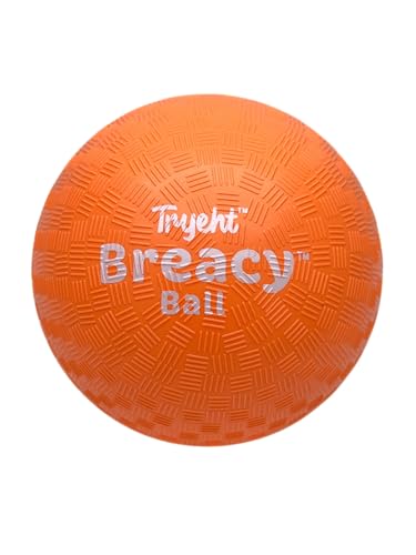 Tryeht Self-Inflating Ball 5 Inch – No Pump Needed, Orange Rubber, High Bounce, Portable