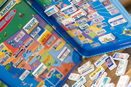 TS Shure License Plate Game Magnetic Activity Tin – Travel-Friendly Foam Magnet Set