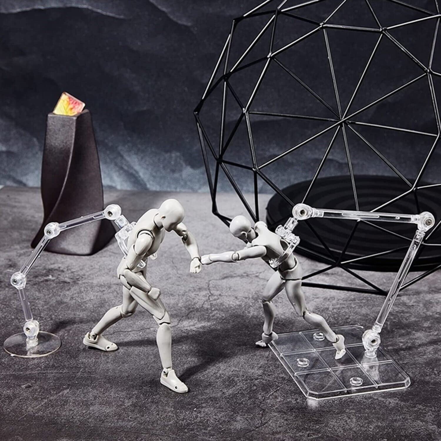 TSY TOOL 6-Pack Clear Action Figure Stands for 6-8 Inch Models - Compatible with HG, RG, SD, SHF, Gundam, Figma