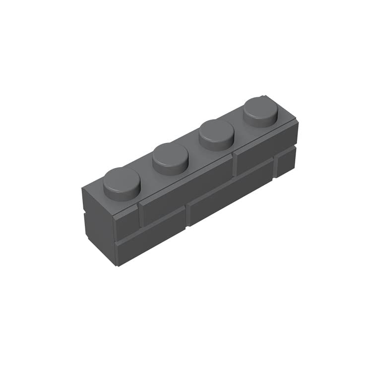 TTEHGB TOY 100-Piece Dark Grey 1x4 Masonry Profile Bricks – Compatible with Lego 15533