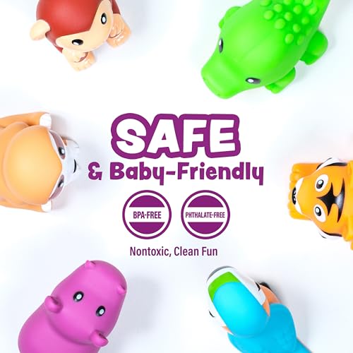 Tub Works Rainforest Mold Free Bath Toys: Sealed, No-Hole Design for Safe Bathtime Fun