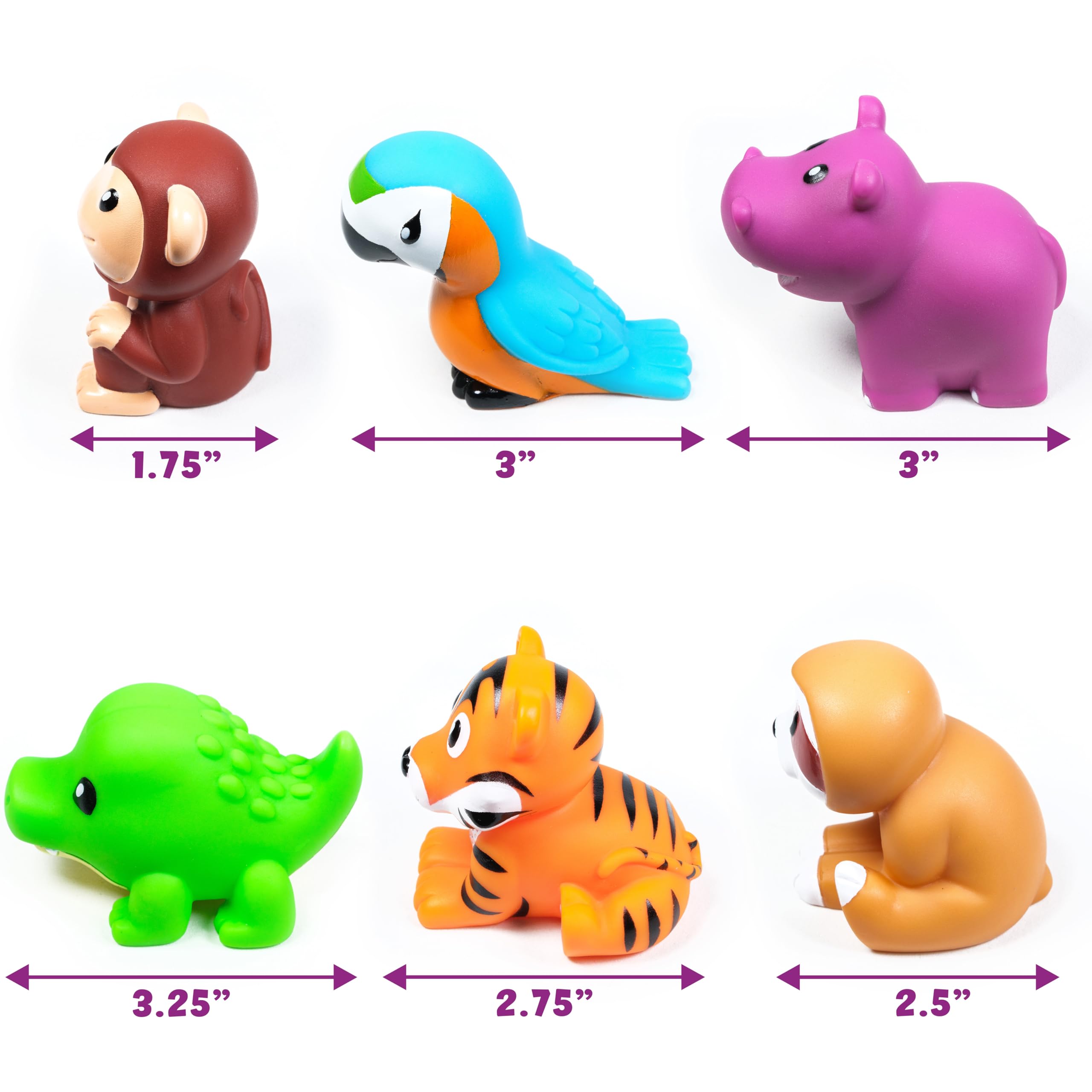 Tub Works Rainforest Mold Free Bath Toys: Sealed, No-Hole Design for Safe Bathtime Fun