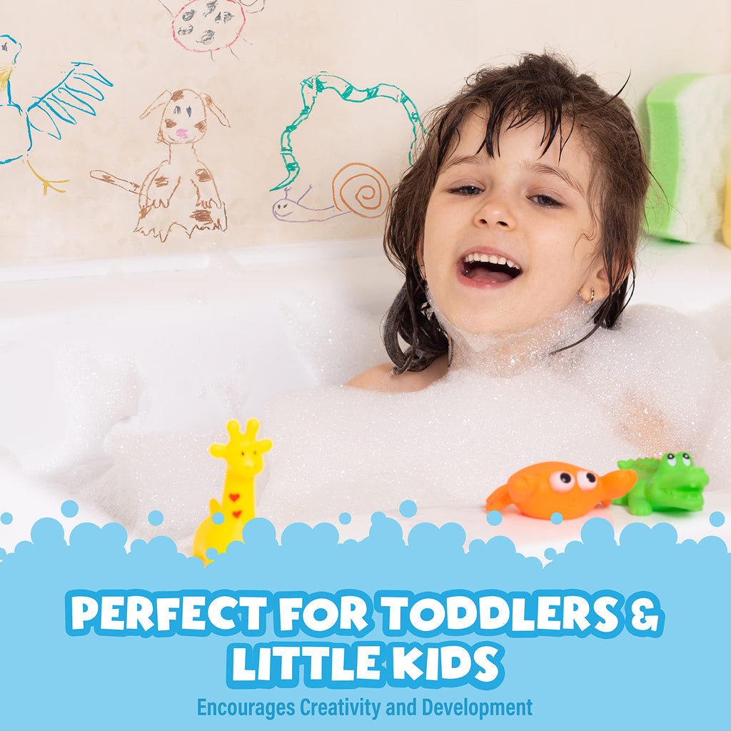 Tub Works Sweet Scents Smooth Bath Crayons – 12 Nontoxic, Washable Crayons for Toddlers, Float in Water, Draw on Wet Tub Walls