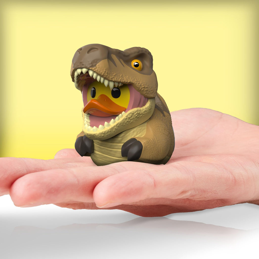 TUBBZ Mini Jurassic World Rebirth T-Rex Cosplaying Rubber Duck Vinyl Figure – 5 cm Collectible