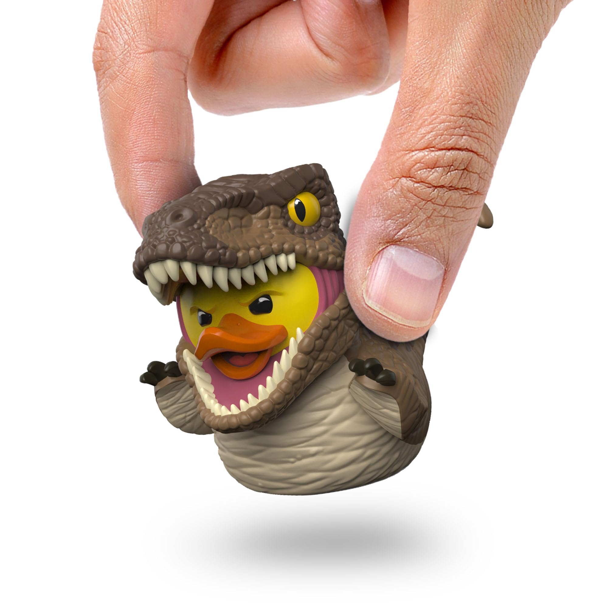 TUBBZ Mini Jurassic World Rebirth Velociraptor Cosplaying Duck Vinyl Figure - 2 in. Collectible