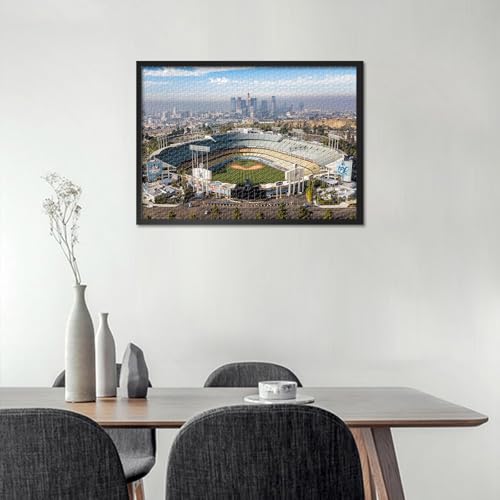 TUMOVO Dodger Stadium 1000 Piece Jigsaw Puzzle - 27.5x19.7 Inch Baseball Park Puzzle for Adults